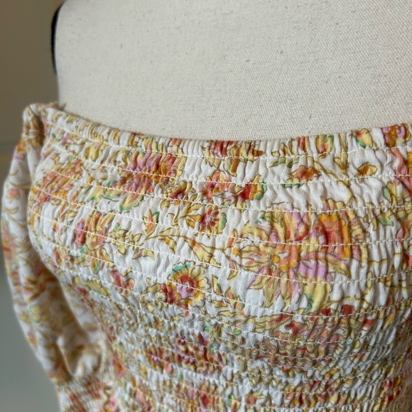 Billabong floral ruched off the shoulder crop top - Picture 7 of 10